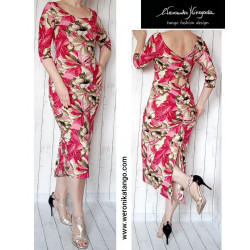 Ariel - pencil dress with ruffles at the back