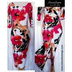 Ariel - Ołówkowa sukienka z marszczeniami z tyłu