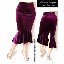 Carmen - Velvet skirt with...