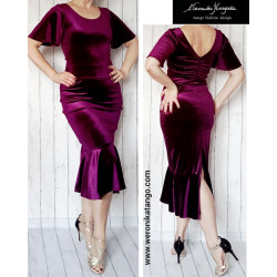 Carmen - Velvet skirt with the ruffle