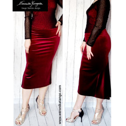 Bella - welurowa ołówkowa spódnica
