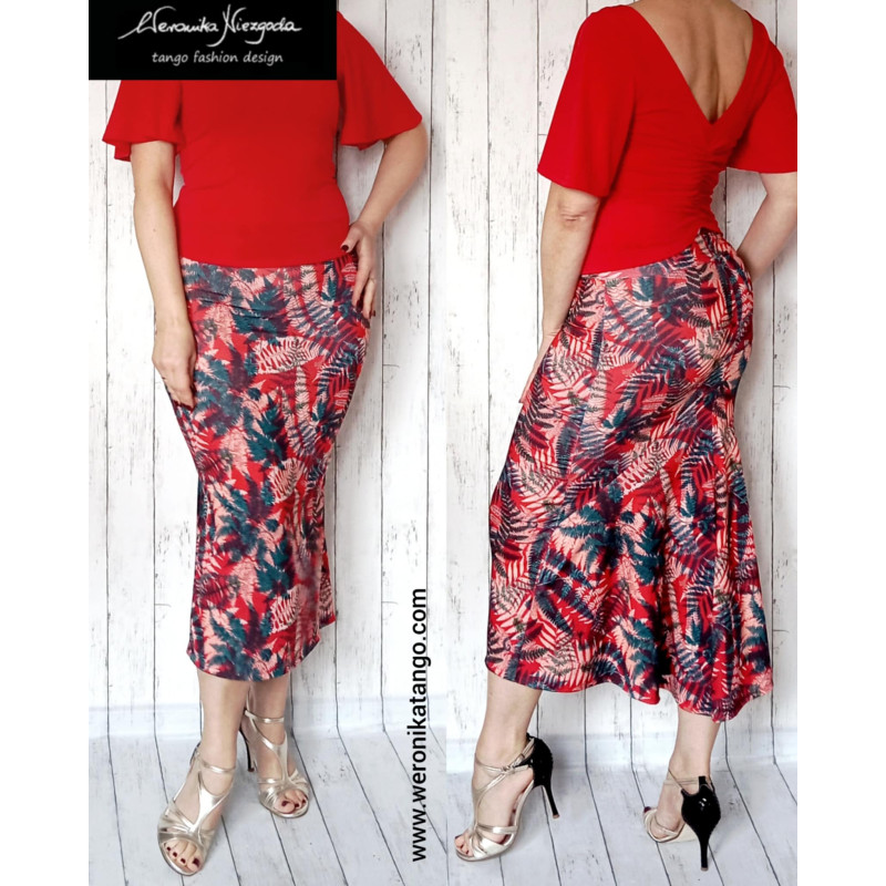 Bella - ołówkowa spódnica z falbaną