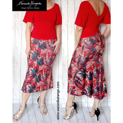 Bella - ołówkowa spódnica z falbaną