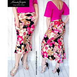 Bella - ołówkowa spódnica z falbaną