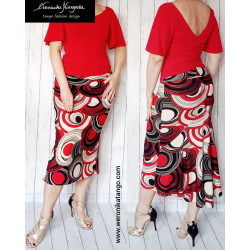 Bella - ołówkowa spódnica z falbaną