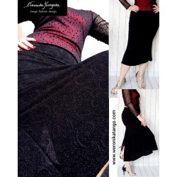 Bella - ołówkowa spódnica z falbaną