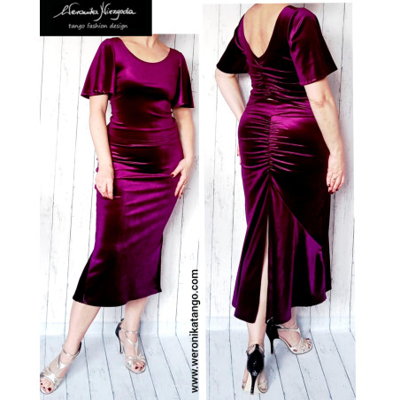 Bellatrix - welurowa ołówkowa spódnica