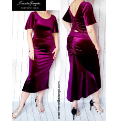 Bellatrix - welurowa ołówkowa spódnica