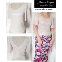 Top z rozkloszowanym rękawem