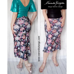 Bella - ołówkowa spódnica z falbaną