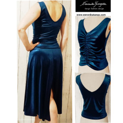 Amelia - velvet wide skirt