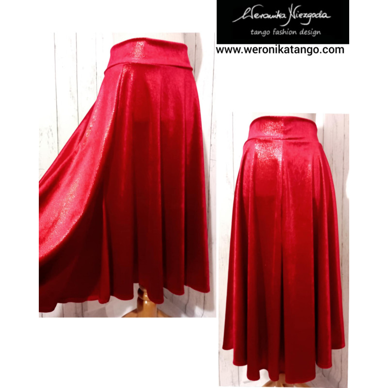 Amelia - welurowa roztańczona spódnica