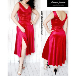 Amelia - welurowa roztańczona spódnica