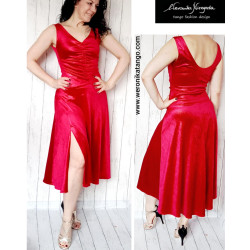 Amelia - welurowa roztańczona spódnica