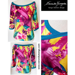 Top z dekoltem typu łódka