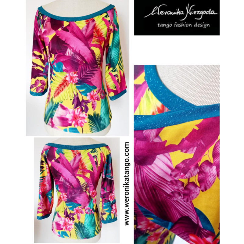 Top with sleeves off the shoulders