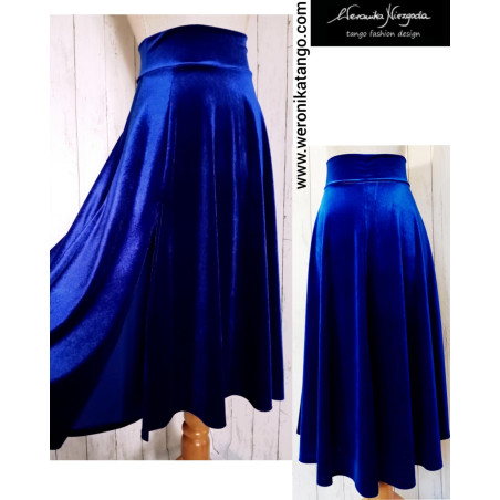 Amelia - welurowa roztańczona spódnica