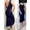 LUXIA - pencil dress with open back
