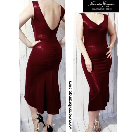 LUXIA - pencil dress with open back