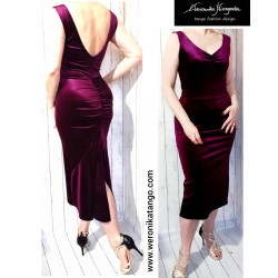LUXIA - pencil dress with open back