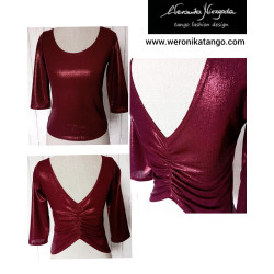 Top z marszczeniem z tyłu