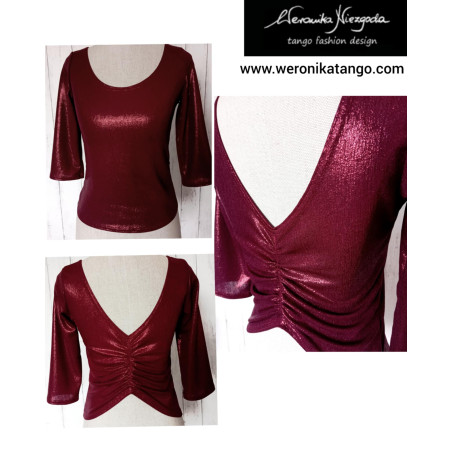 Top z marszczeniem z tyłu