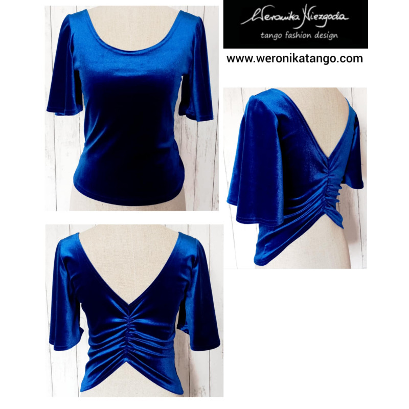 Top z rozkloszowanym rękawem