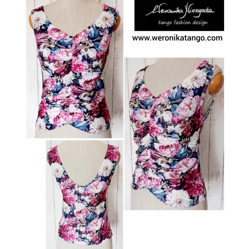 Amy - Top with ruffles at the front