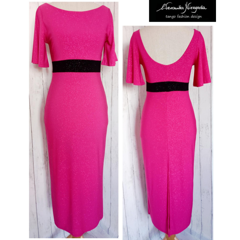 Ołówkowa sukienka z brokatem