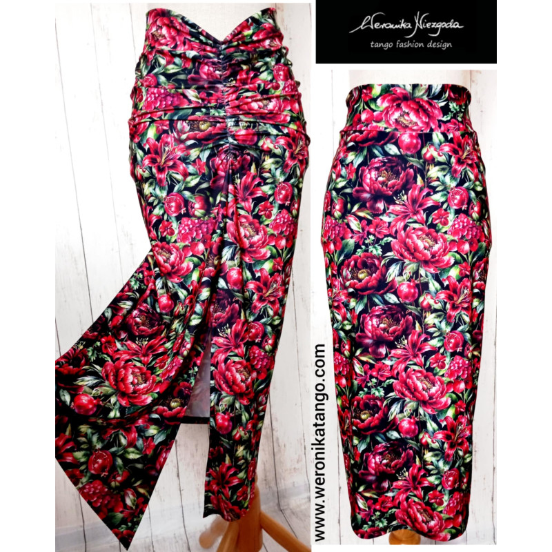 Veronica - Ołówkowa spódnica z marszczeniem