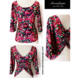 Top with ruffles at the back