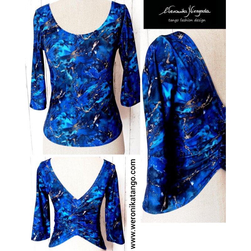 Top with ruffles at the back