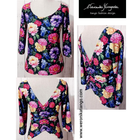 Top with ruffles at the back