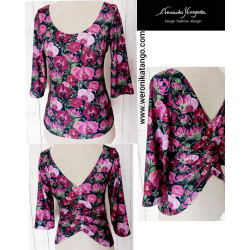 Top z marszczeniem z tyłu