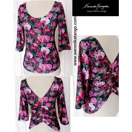 Top with ruffles at the back