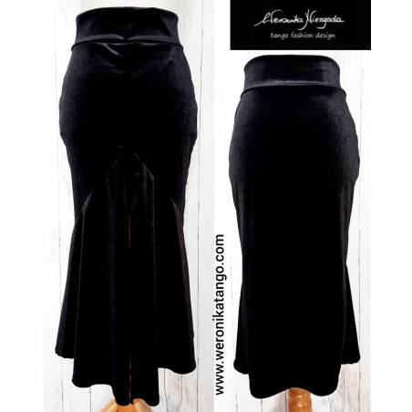 Bella - welurowa ołówkowa spódnica