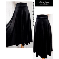 Amelia - velvet wide skirt