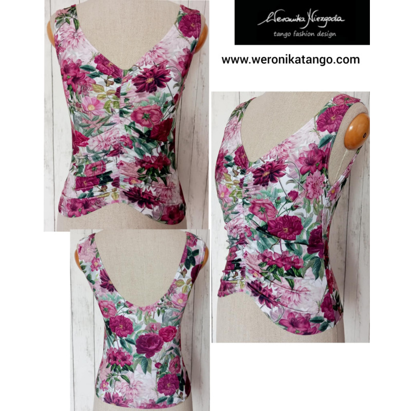 Amy - Top z marszczeniem z przodu