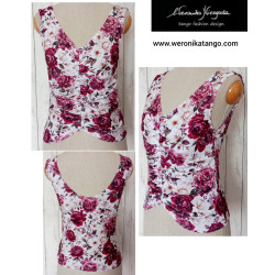 Amy - Top with ruffles at...