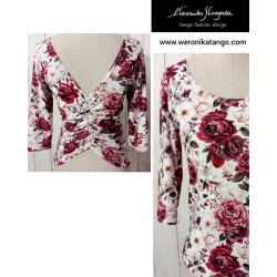 Top z marszczeniem z tyłu