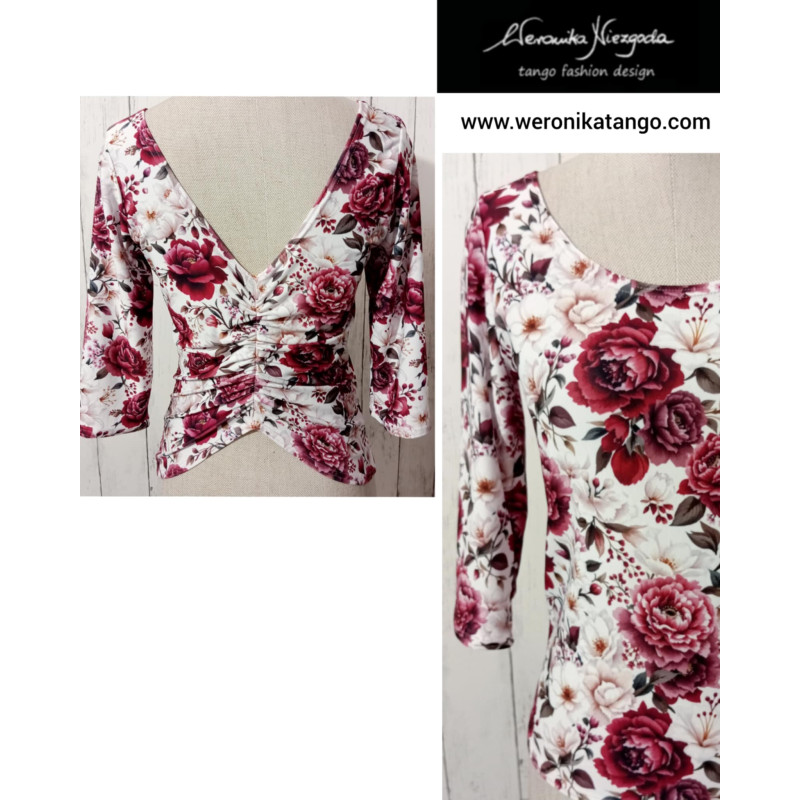 Top with ruffles at the back