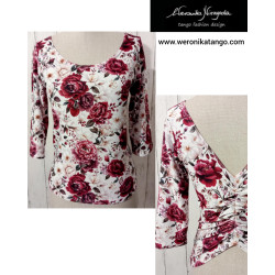 Top with ruffles at the back