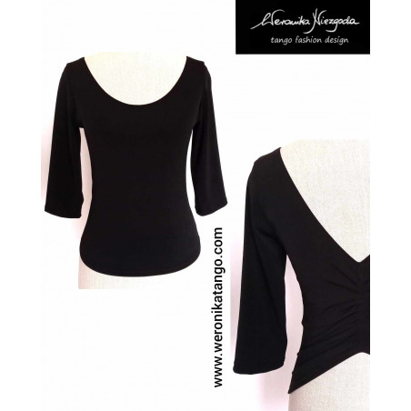 Top z marszczeniem z tyłu