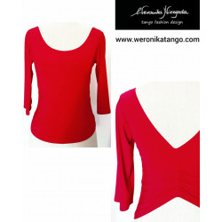 Top z marszczeniem z tyłu