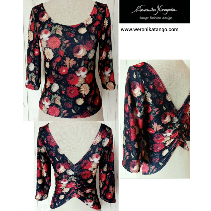 Top with ruffles at the back