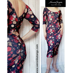 Ariel - pencil dress with ruffles at the back