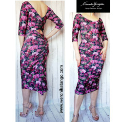 Ariel - pencil dress with ruffles at the back