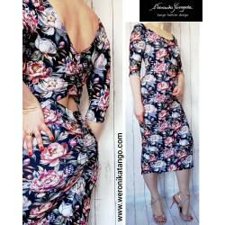 Ariel - pencil dress with ruffles at the back