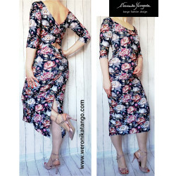 Ariel - pencil dress with ruffles at the back