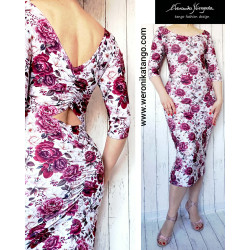 Ariel - pencil dress with ruffles at the back